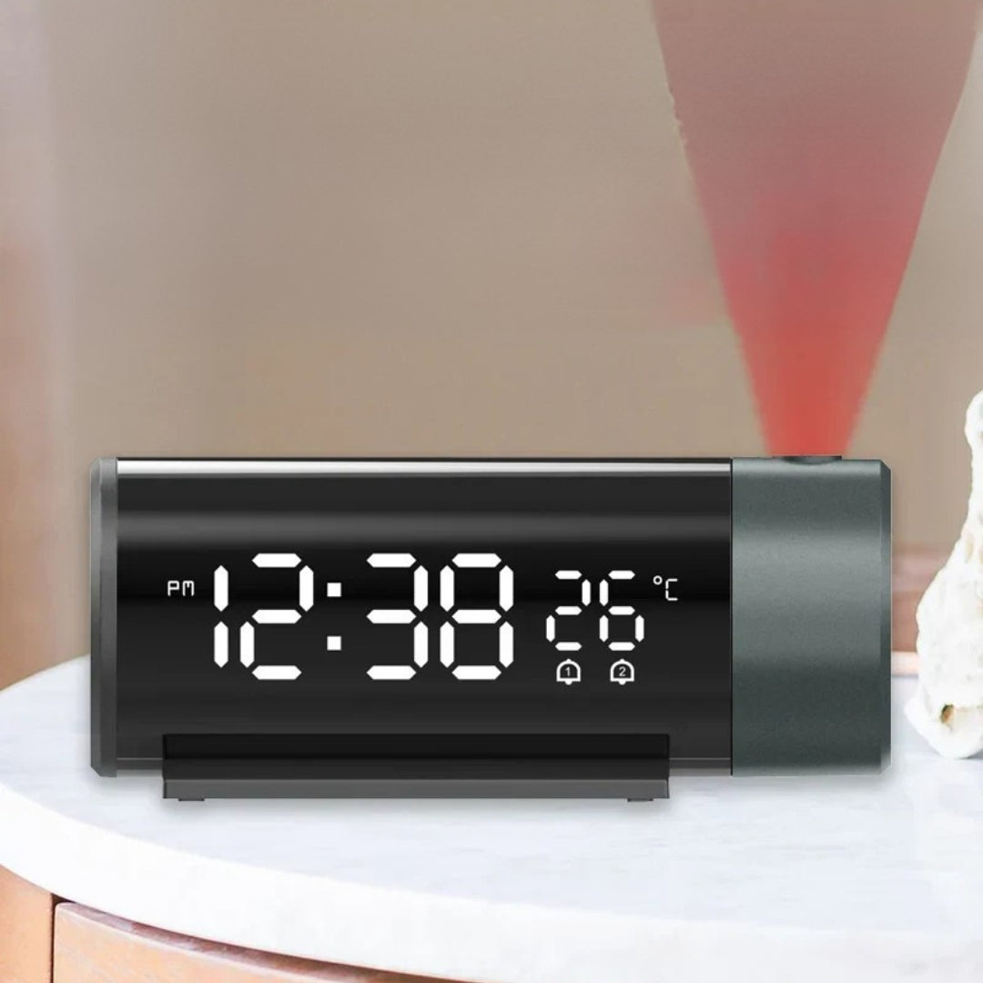 Lisslune | LED Digital Projector Clock with Thermometer