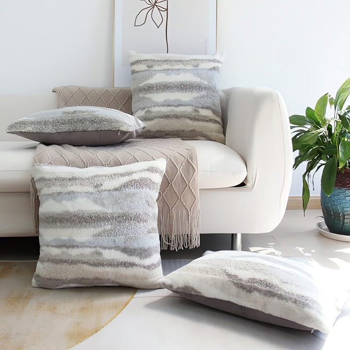 Lisslune | Marble Inspired Plush Cushion Cover