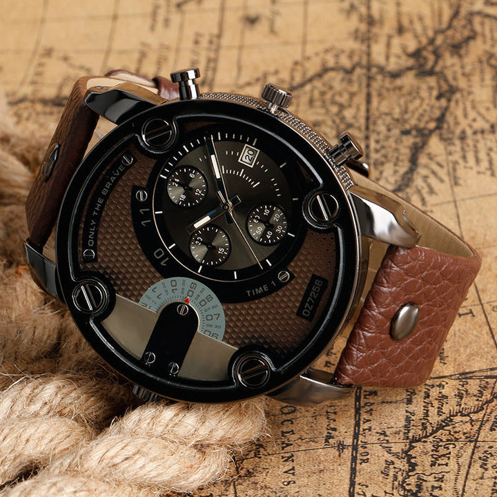Lisslune | Men's Fashion Large Dial Style Steel Band Watch