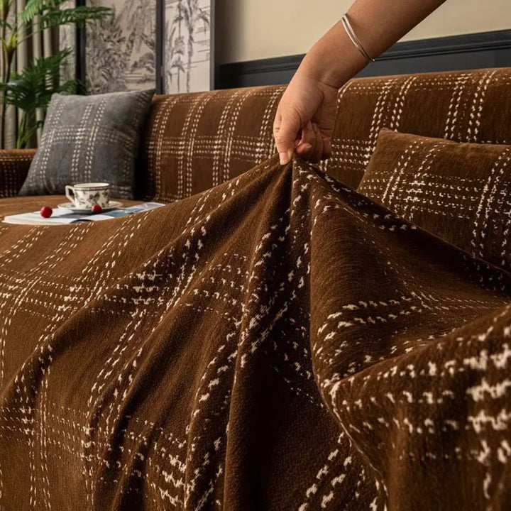 Lisslune | Chesterfield Plaid Sofa Cover