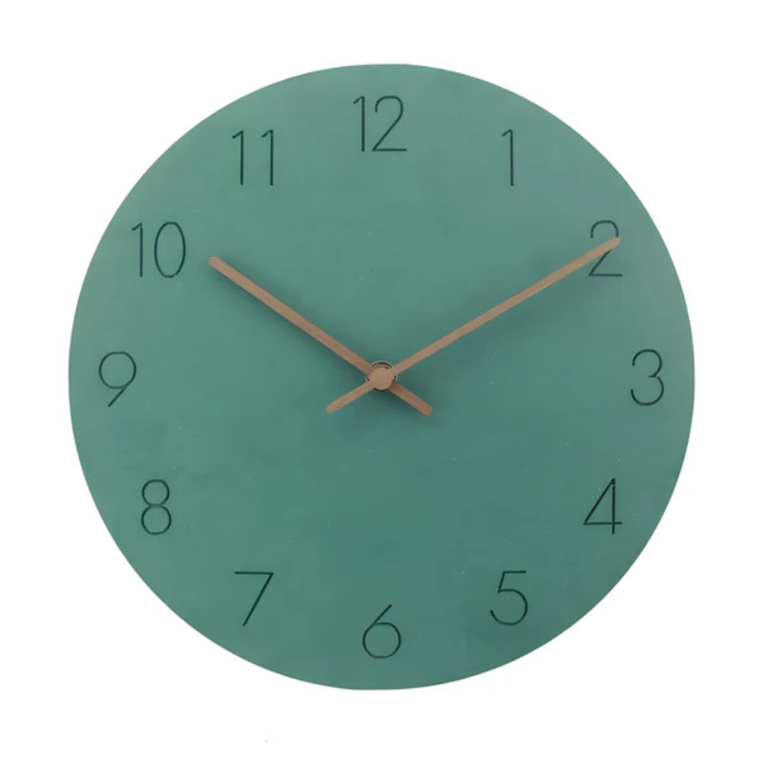Lisslune | Large Wooden Wall Clock – Minimalist Design with Silent Movement
