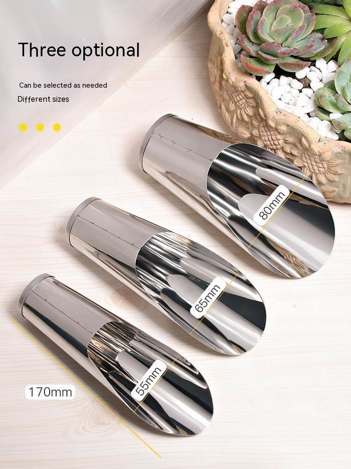 Lisslune | Stainless Steel Scoop for Potting Soil – Robust Planting Scoop for Garden and Balcony