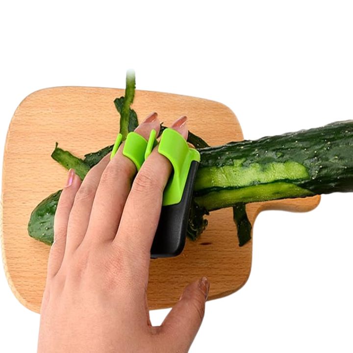 Lisslune | Safe peeling with finger grip for fruit and vegetable peeler