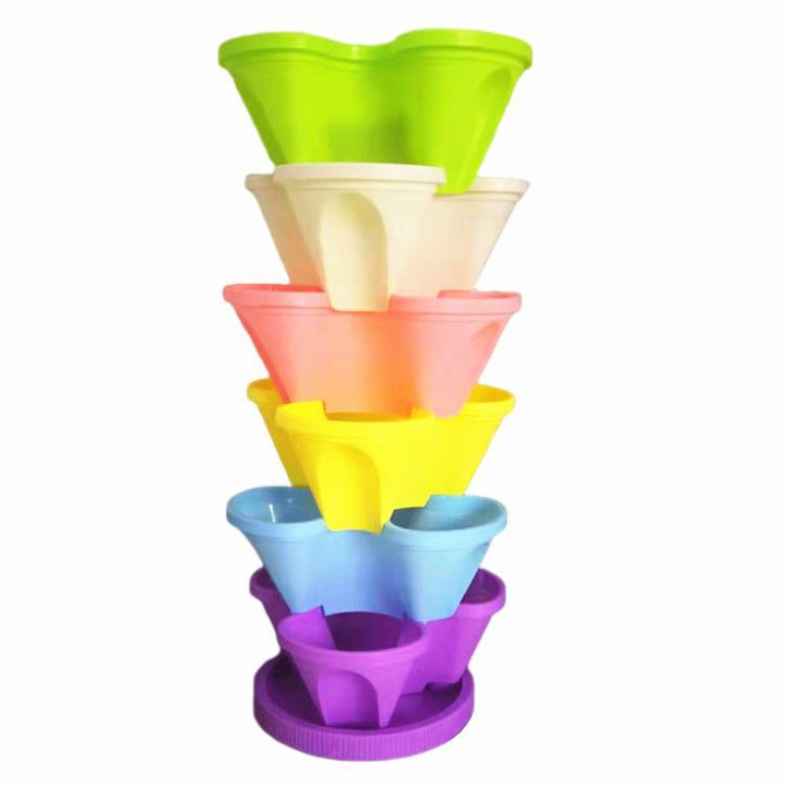 Lisslune | 6-Layer Vertical Plant Tower – Three-dimensional Flowering System for the Garden