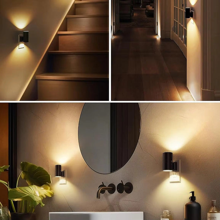 Lisslune | Luxury Plug-In Ambient Night Light – Dimmable LED Wall Light with Sensor (3000K Warm Glow)