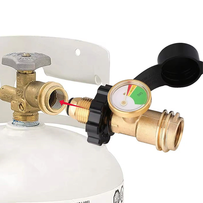 Lisslune | Highly Rated Propane Refill Elbow Adapter with Tank Indicator