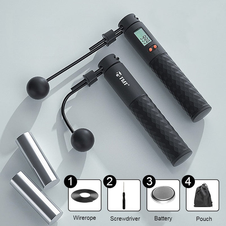 Lisslune | 2-in-1 Weighted Smart Digital Jump Rope with Dual-rope Configuration, for Easy Full-body Workout