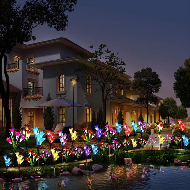 Lisslune | Solar powered LED flower, Solar Garden Stake Lights