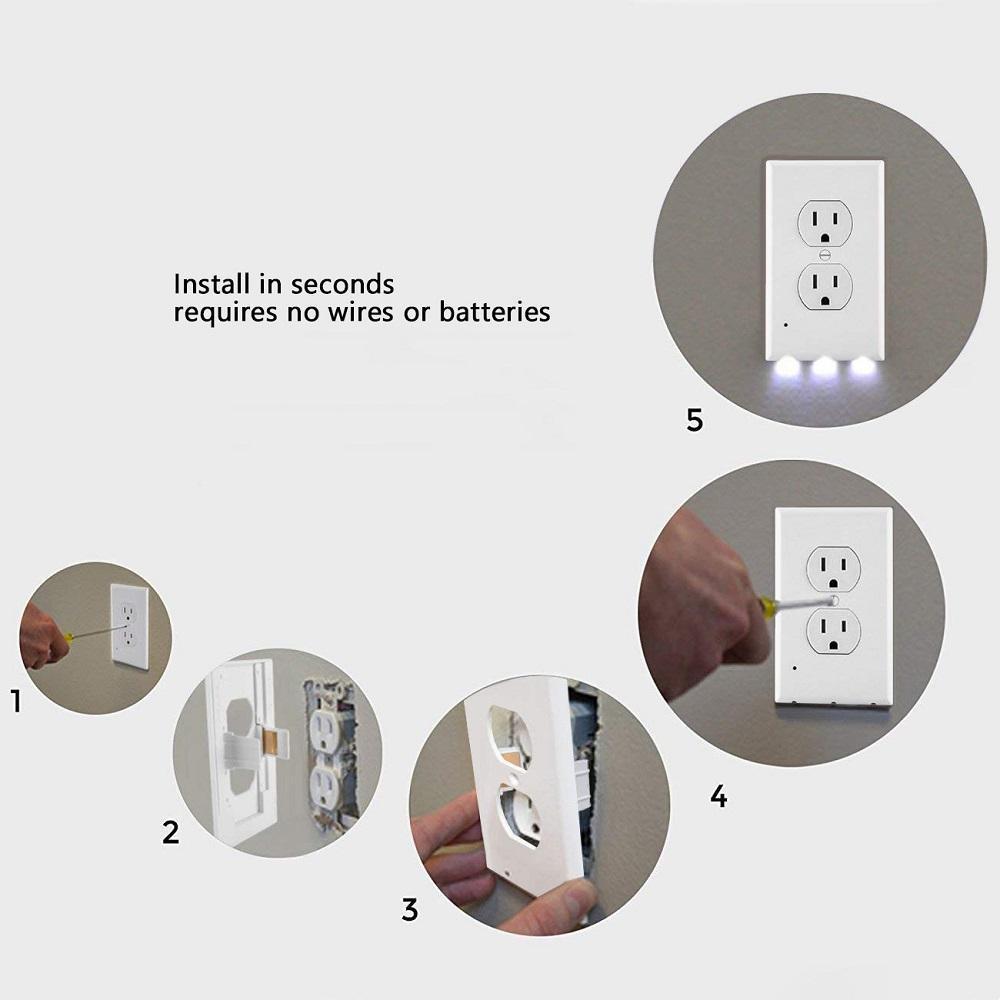 Lisslune | Outlet wall plate with LED night lights