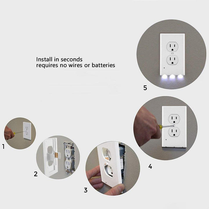 Lisslune | Outlet wall plate with LED night lights