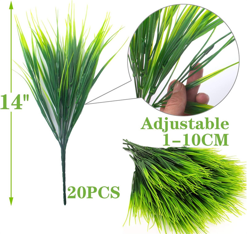 Lisslune | Artificial Wheat Grass Plant Made of Plastic – Decorative Grass for Garden, Home and Outdoor Area