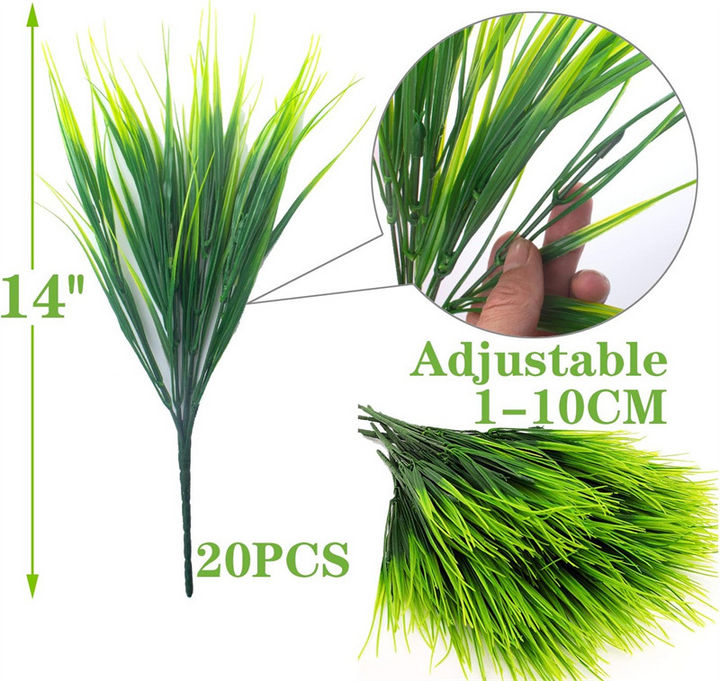 Lisslune | Artificial Wheat Grass Plant Made of Plastic – Decorative Grass for Garden, Home and Outdoor Area