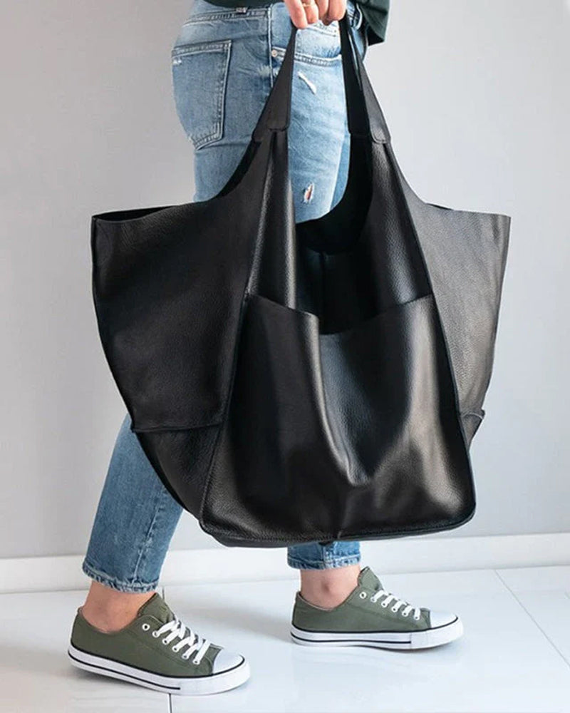 Lisslune | Chic & Sustainable Leather Bag with Large Capacity - Elegant, Versatile Women's Handbag