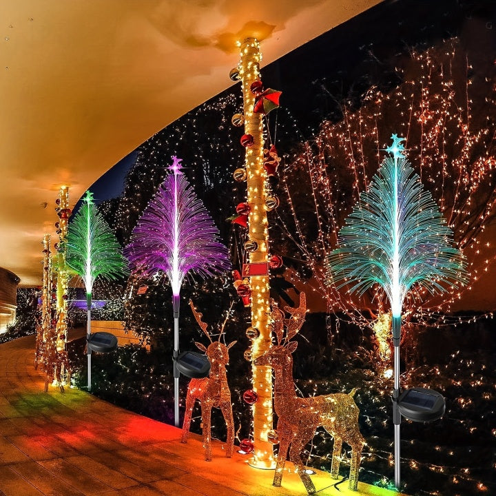 Lisslune | LightGarden Solar Set – 3 Color Changing LED Garden Lights on Solar Power