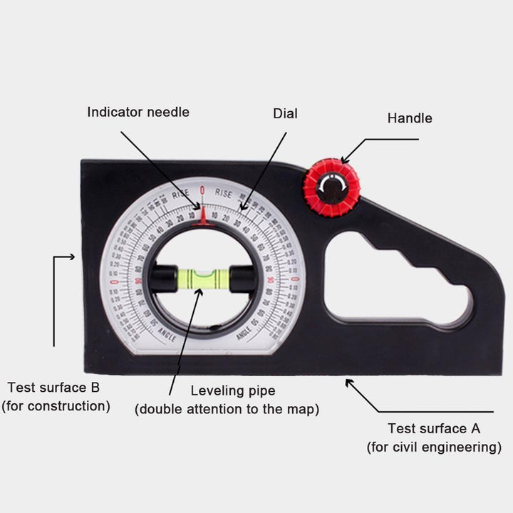 Lisslune | Inclination Horizontal Vertical Angle Bevel Angle Meter Inclination Meter