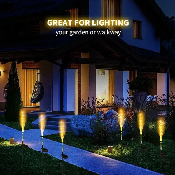 Lisslune | Decorative Rattan Garden Lighting – Solar Lamp in Grass Design for Outdoor Use