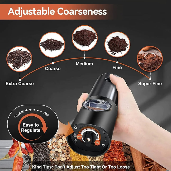 Lisslune | Noble Electric Salt and Pepper Mill with Battery