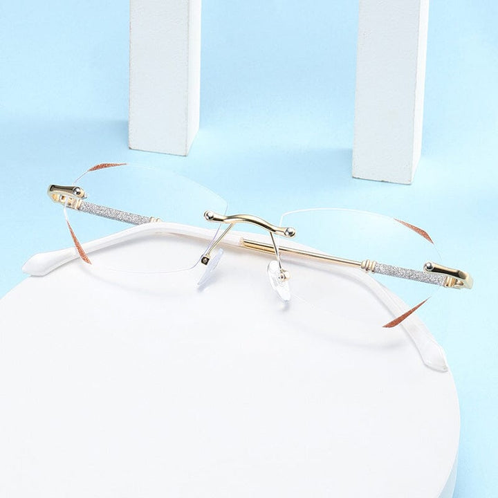 Lisslune | Fashionable rimless blue light blocking reading glasses