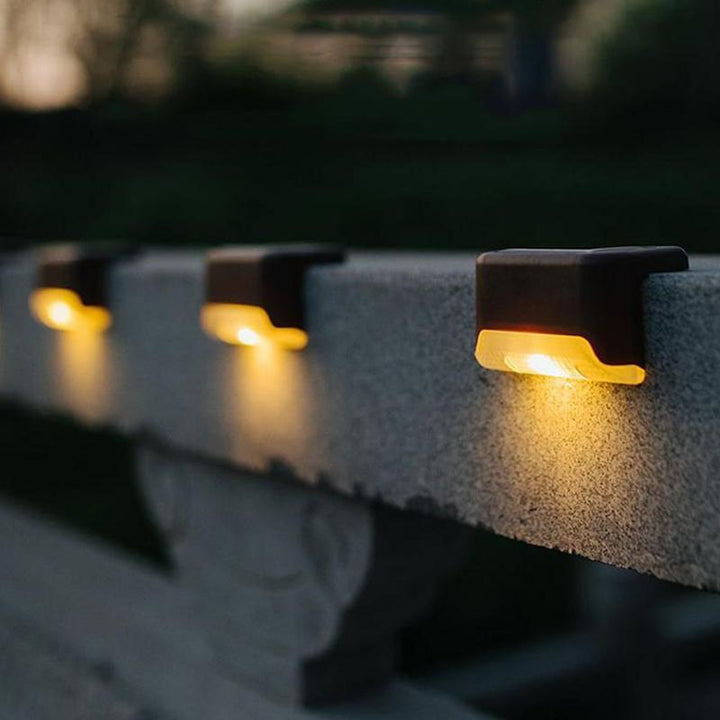 Lisslune | Waterproof Stair Solar Lights for Outdoors (4 pieces)