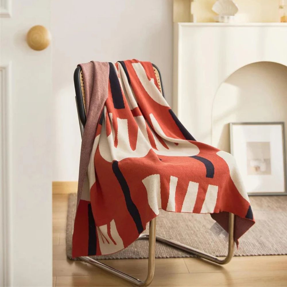 Lisslune | Spring Tulip Floral Knitted Blanket