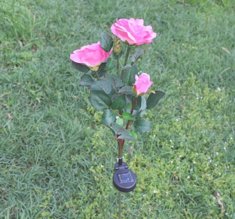 Lisslune | Solar-powered rose lights – garden stakes with solar panel for decorative lighting