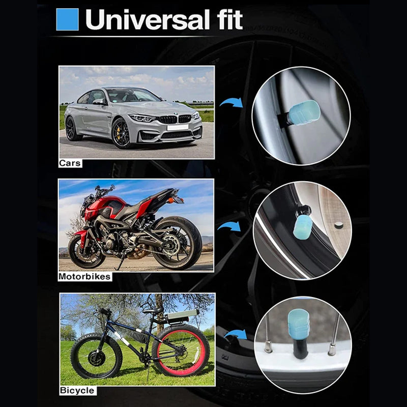 Lisslune | Universal fluorescent tire valve caps (4 PCS/Set)
