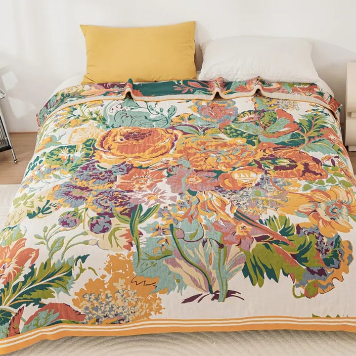 Lisslune | Sienna Floral Bloom Cotton Blanket