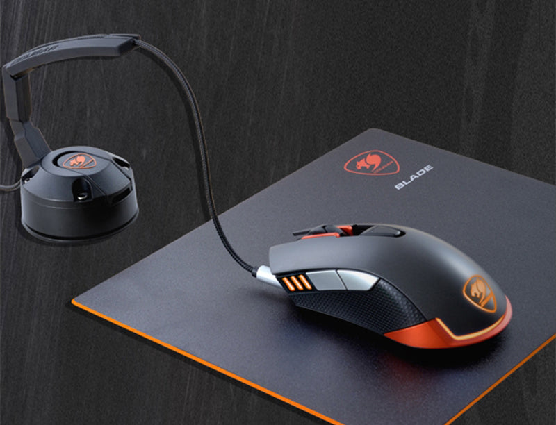 Lisslune | Mouse Bungee with Vacuum Suction Pad, Flexible Mount and Cord Groove, for Smoother Cursor Movements