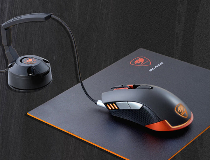 Lisslune | Mouse Bungee with Vacuum Suction Pad, Flexible Mount and Cord Groove, for Smoother Cursor Movements