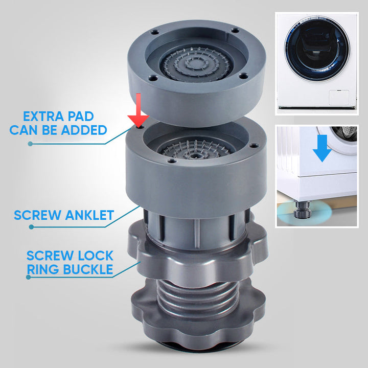 Lisslune | 4 pieces height-adjustable washing machine support