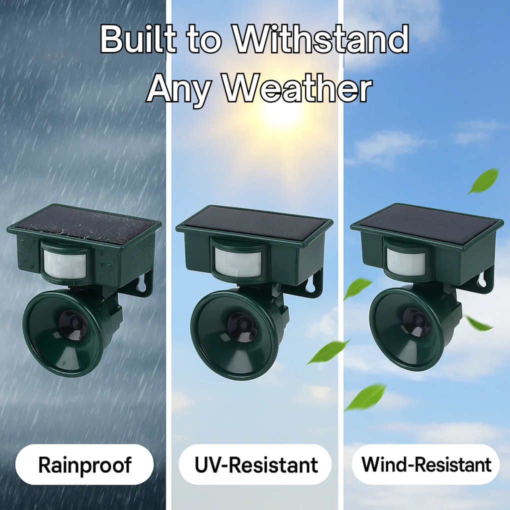 Lisslune | Motion Sensor Bird Deterrent for Crows: Ideal Pigeon Repeller with Sound Scarer