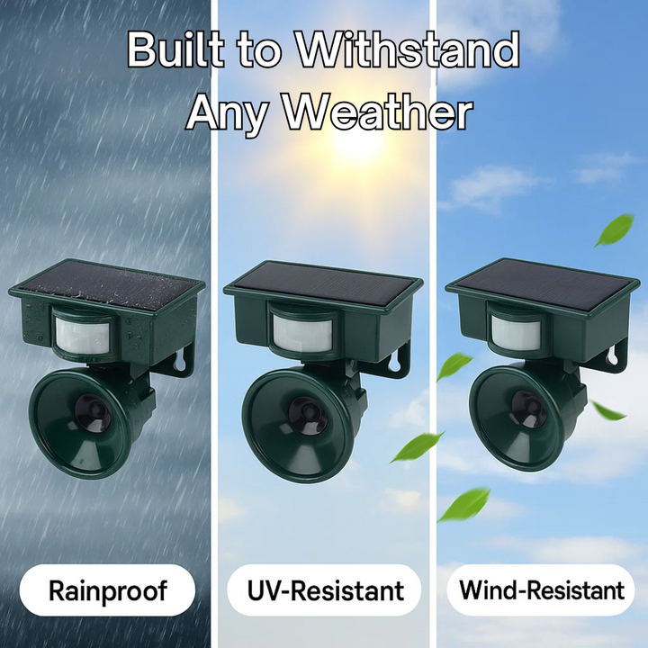 Lisslune | Motion Sensor Bird Deterrent for Crows: Ideal Pigeon Repeller with Sound Scarer