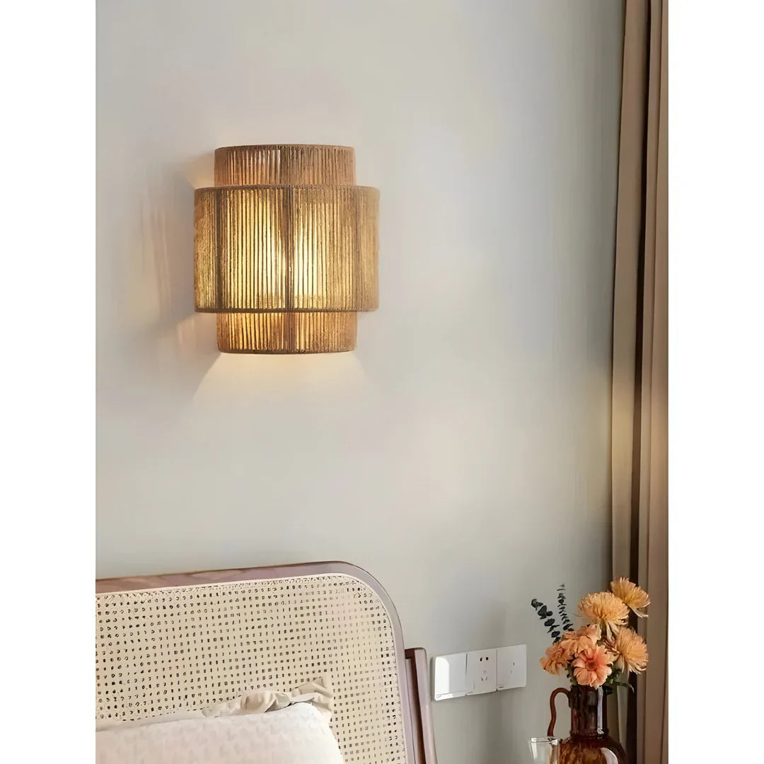 Lisslune | Modern Braided Rattan Wall Lamp