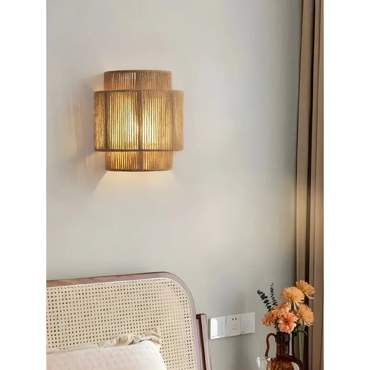 Lisslune | Modern Braided Rattan Wall Lamp