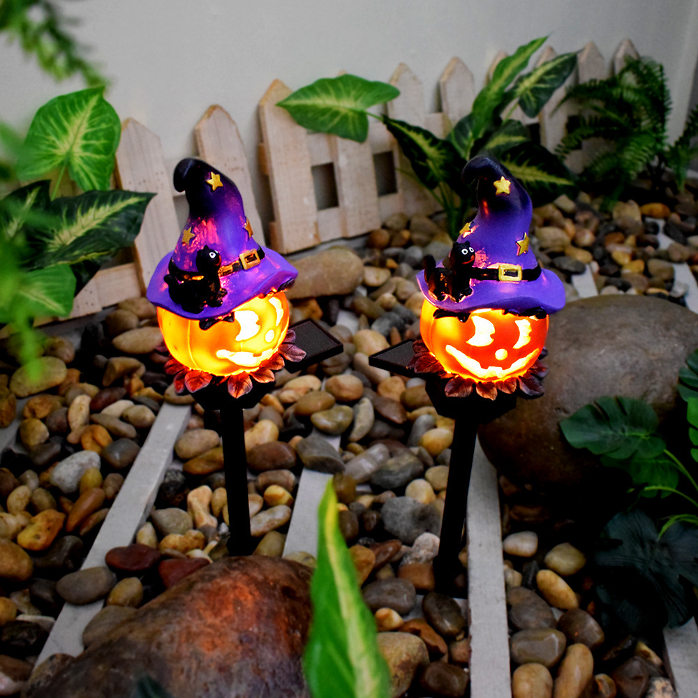 Lisslune | Halloween Solar Lights – Decorative LED Garden Lights with Pumpkin and Witch Designs
