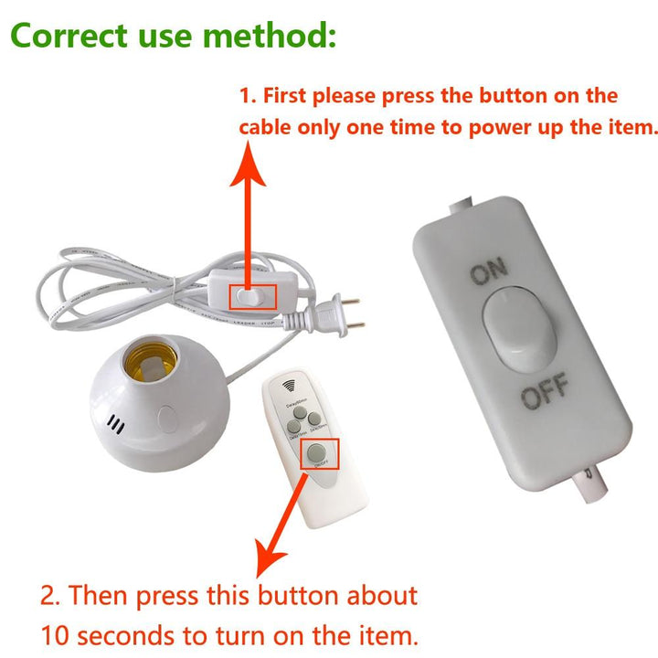 Lisslune | Ultraviolet Germicidal Light Led UV-C Light Bulb with Remote Control 99% AntibacteriaL Safety Light