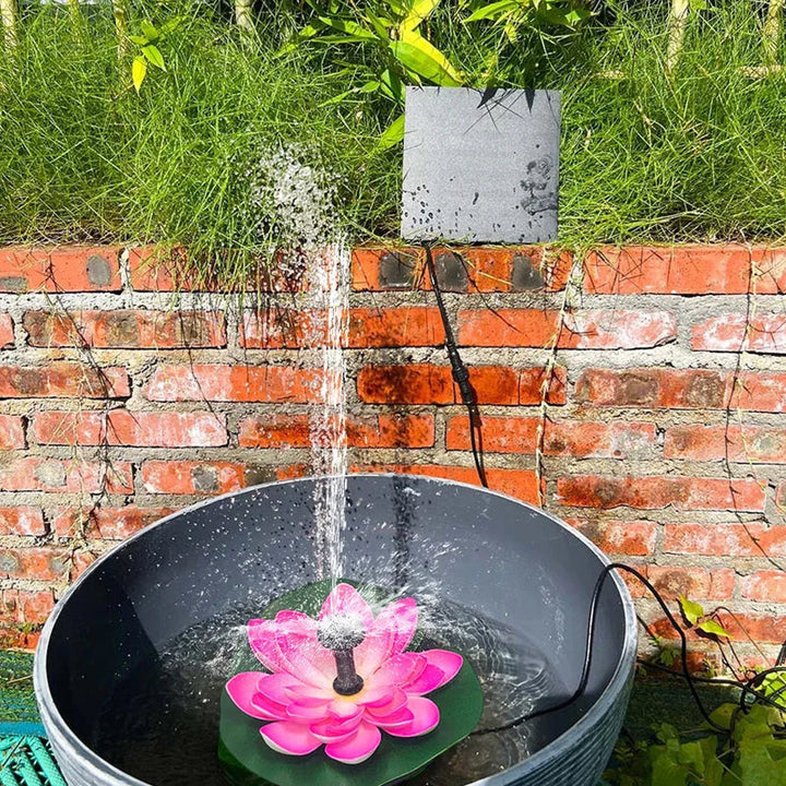Lisslune | Lotus-shaped solar fountain pond decoration