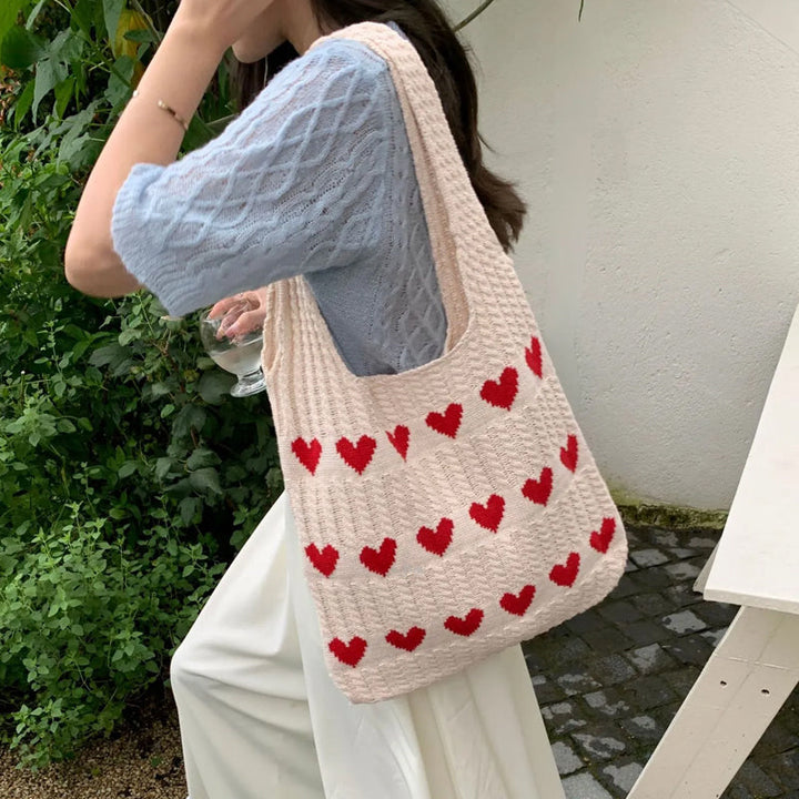 Lisslune | Knit Love Tote Bag