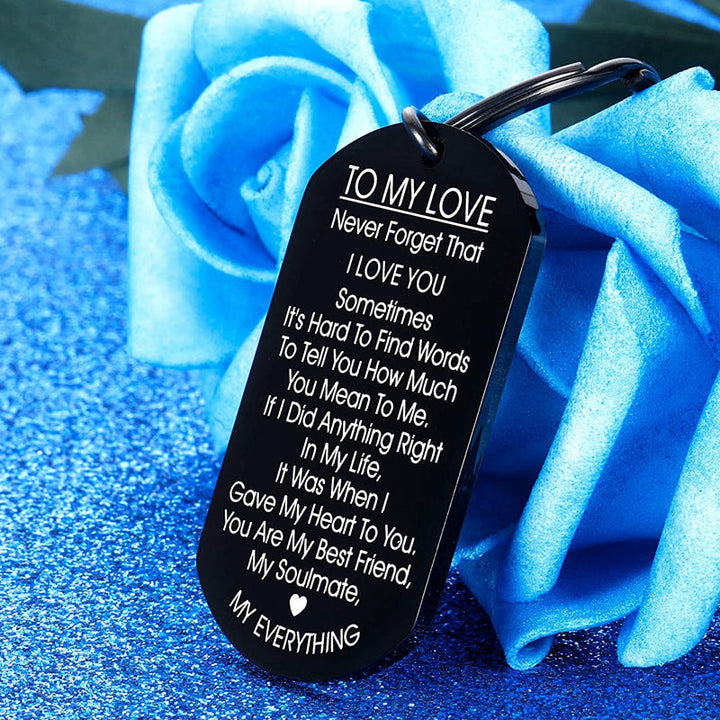 Lisslune | TO MY LOVE - Motivational keychain made of stainless steel