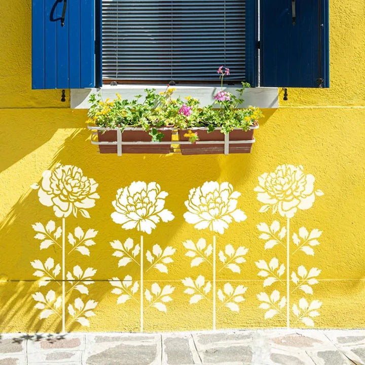 Lisslune | Large Flower Stencils for Garden Fence