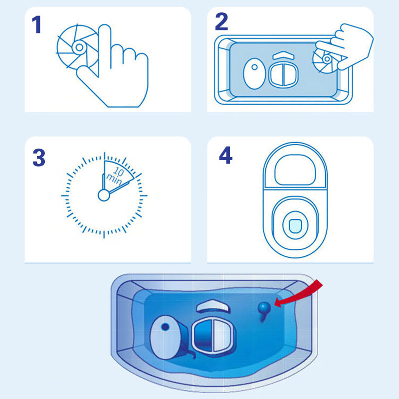 Lisslune | Two-colored concentrated toilet cleaning block