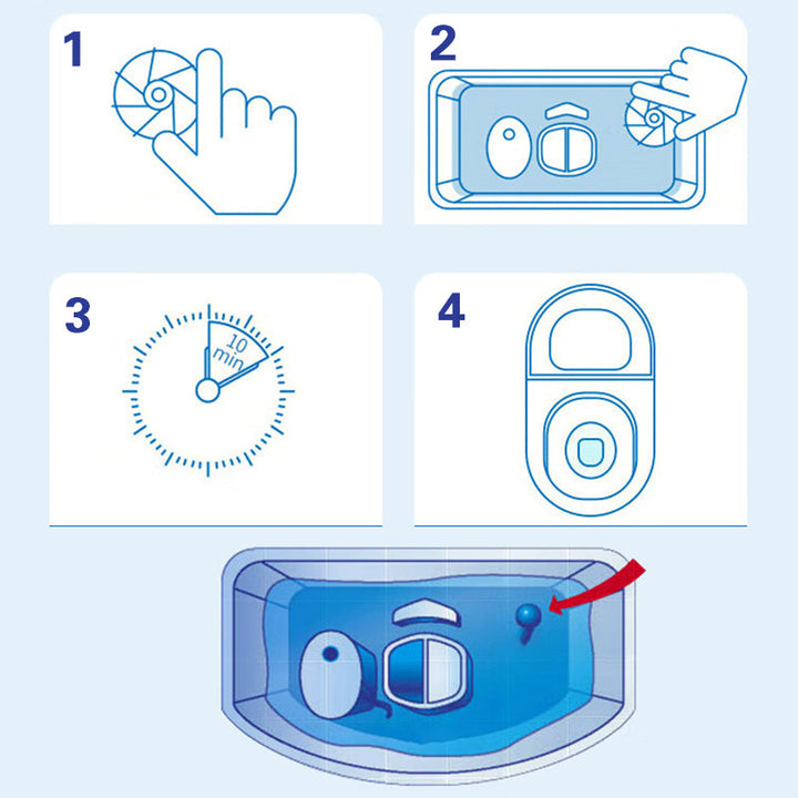Lisslune | Two-colored concentrated toilet cleaning block