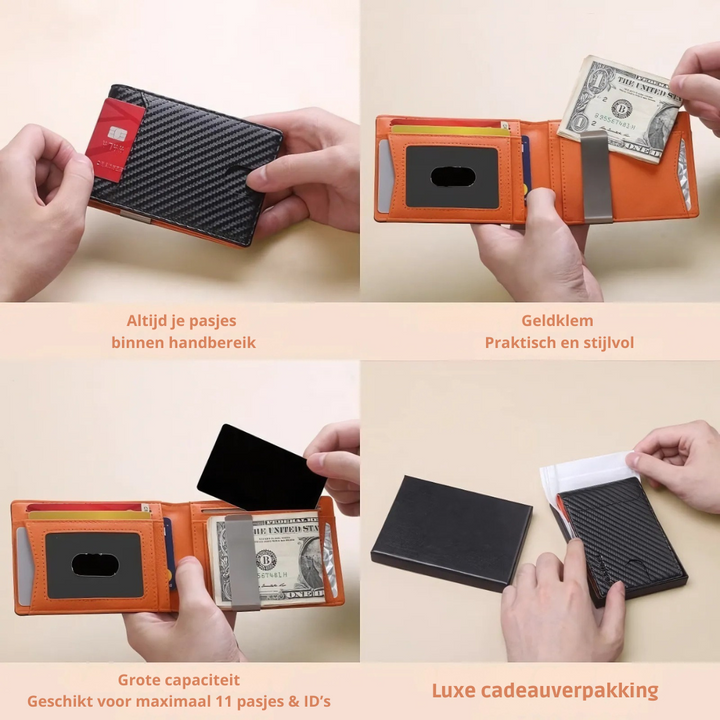 Lisslune | SafeSlim RFID Leather Men's Wallet – Compact, Thin & Safe