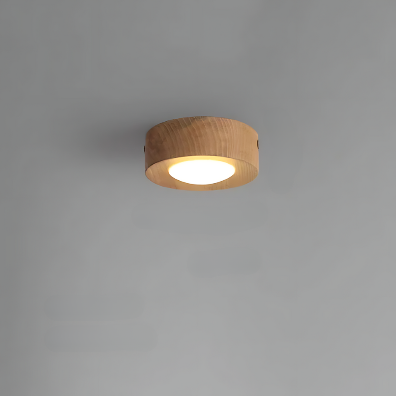 Lisslune | Walnut ceiling lamp with LED spotlight
