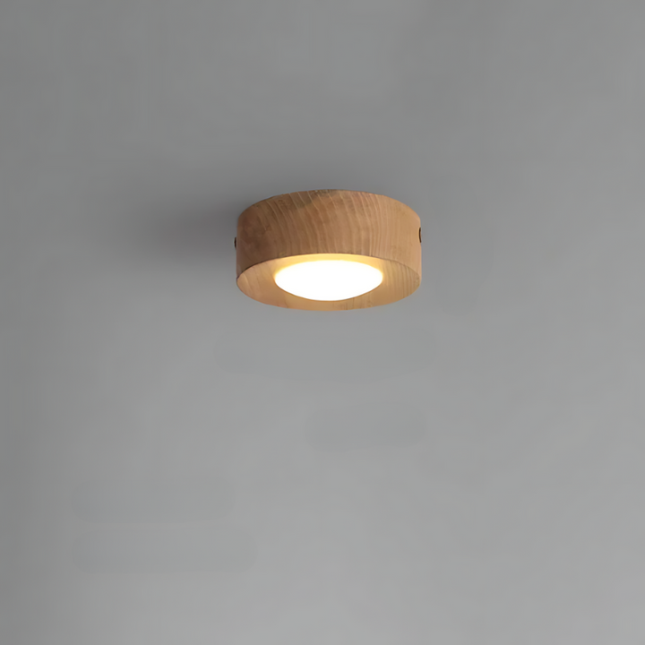 Lisslune | Walnut ceiling lamp with LED spotlight