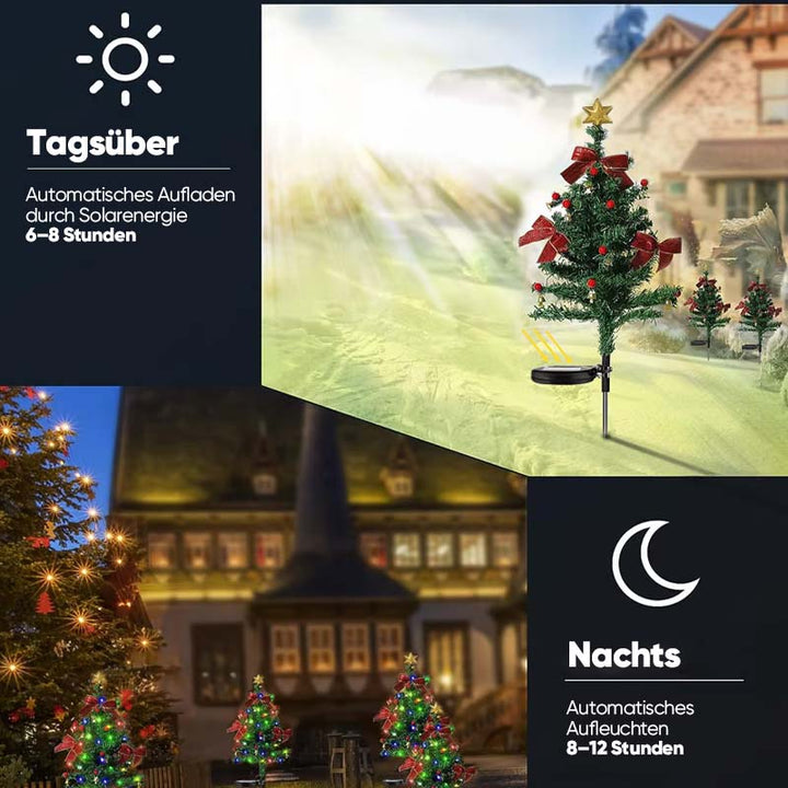 Lisslune | Solar-powered, waterproof Christmas tree decorative lights for outdoor use