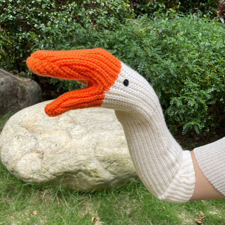Lisslune | Knitted Warm Duck Skin Gloves