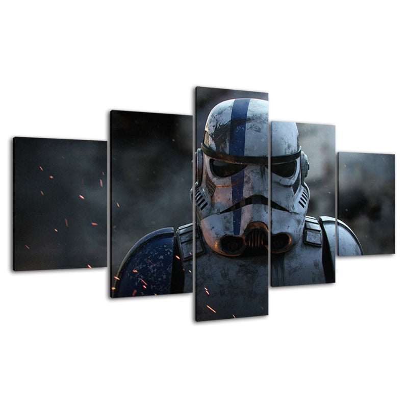 Lisslune | Stormtrooper Star Wars - 5 Piece Canvas Wall Art - High-Resolution Print