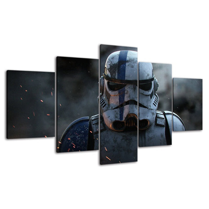 Lisslune | Stormtrooper Star Wars - 5 Piece Canvas Wall Art - High-Resolution Print