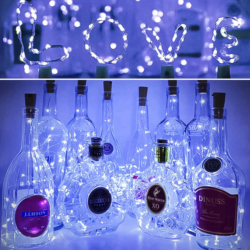 Lisslune | LED Wine Bottle Lights Cork Night Light DIY Decor Lift - Piece